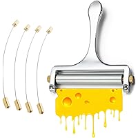 Cheese Slicer Set, Kitchen Utensils & Gadget, Adjustable Cheese cutting thickness, With 4 Pcs Replacement Stainless…