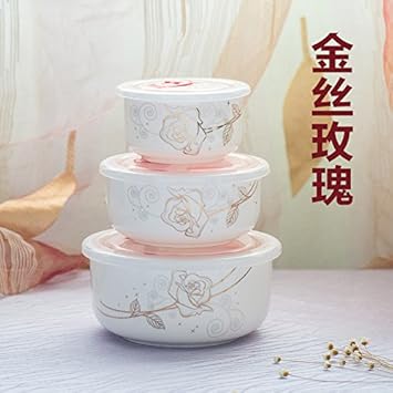 Frische Schüssel 3-teilig Keramik Schüssel Mikrowelle Schüssel 7