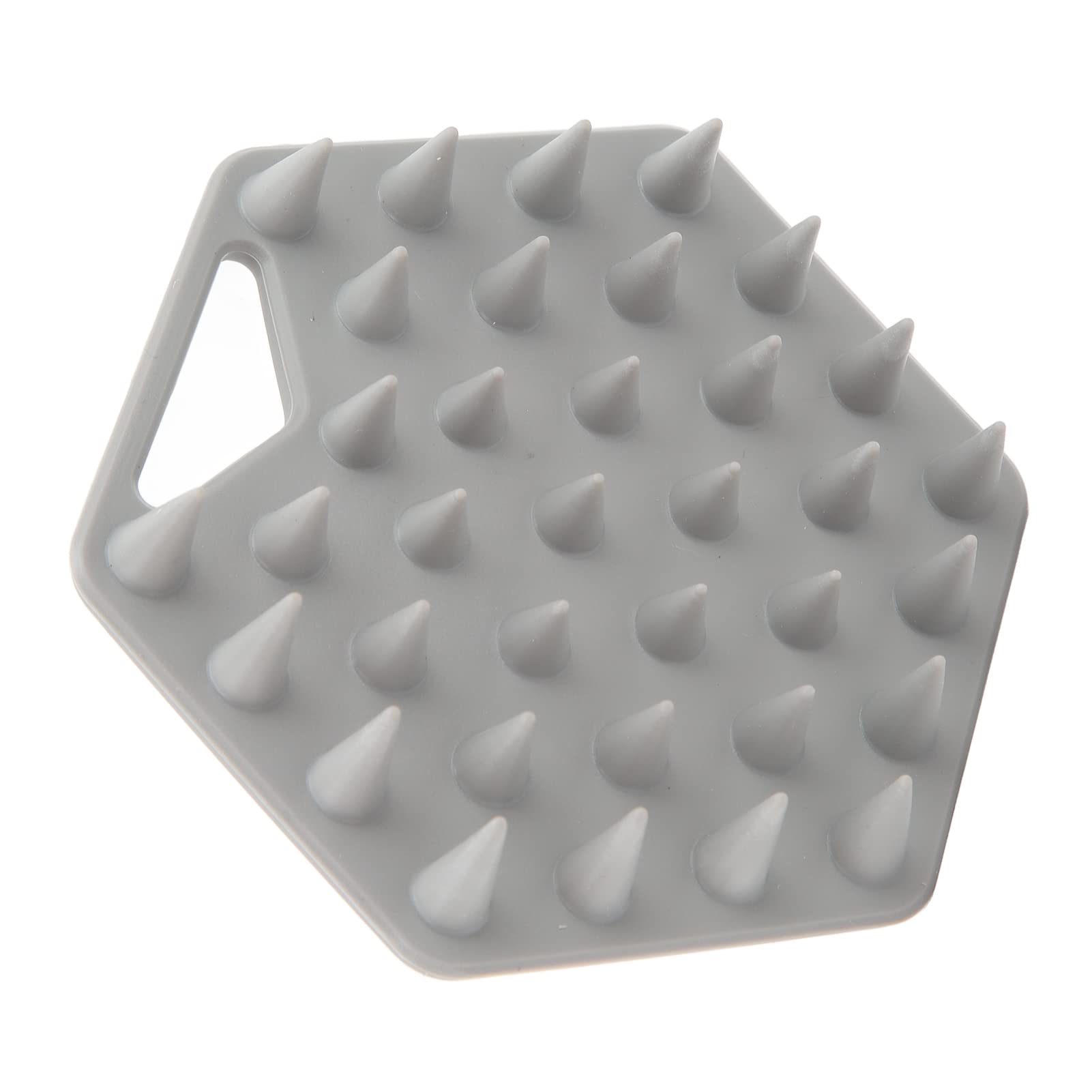 Beard Scrubber Brush, Beard Exfoliator Brush Remove Dead Skin Suction Cup Soft Silicone for Salon Use (Grey)