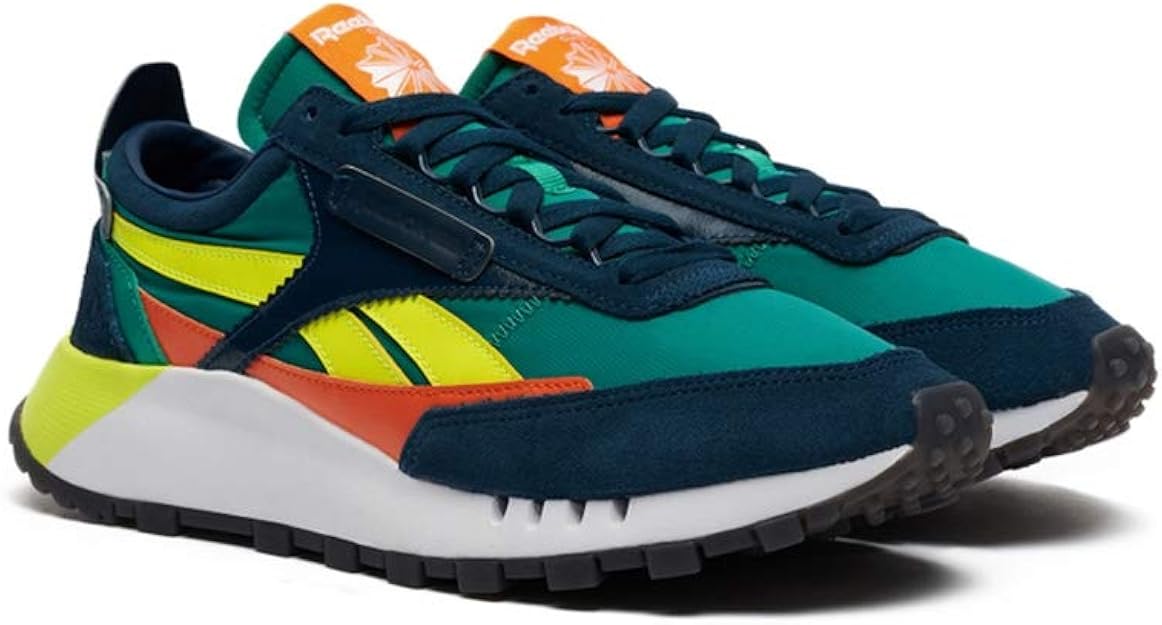 Reebok Legacy Herrenschuhe Sneakers aus grünem und gelbem Stoff FY7335