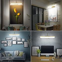 Ralbay Battery Operated Picture Light Gold Modern