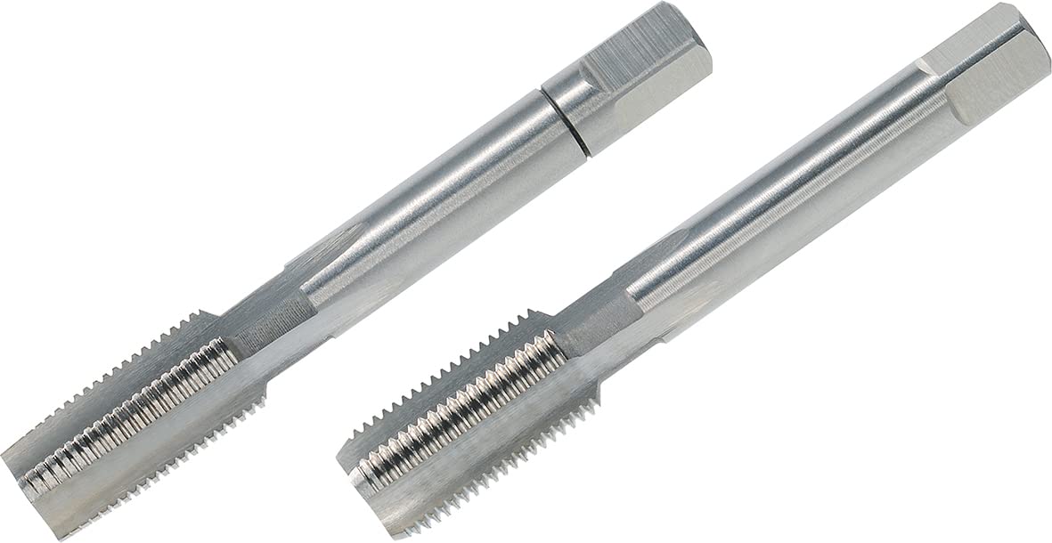 VÖLKEL Hand Tap Set G 1/2 x 14 BSP, 2 pcs | HSS-G | DIN 5157 | Straight Flute | Pipe Thread for Through and Blind Holes | DIN ISO 228