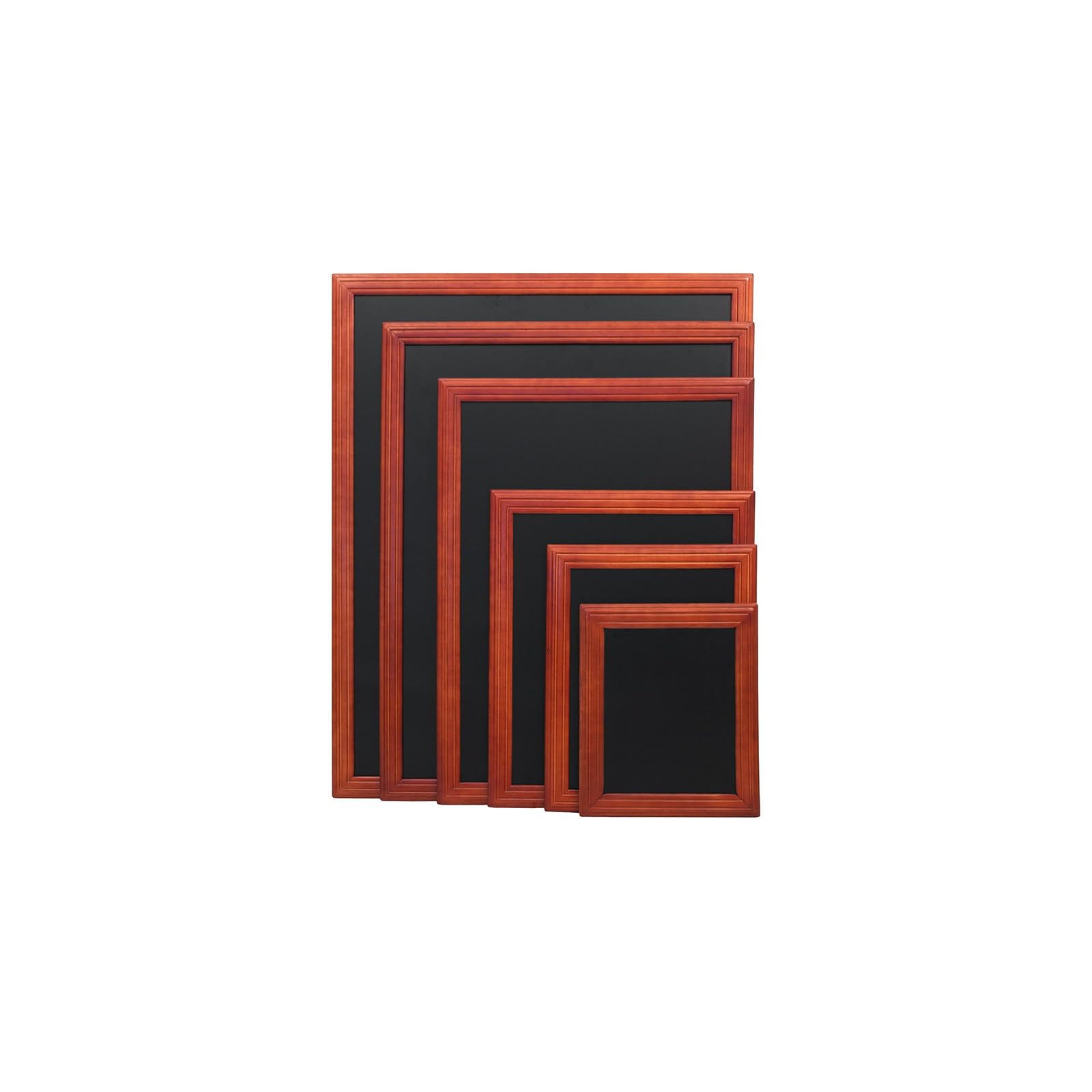 Securit 80 x 100cm Lacquered Finish Wall Chalk Board - Mahogany โ image 1