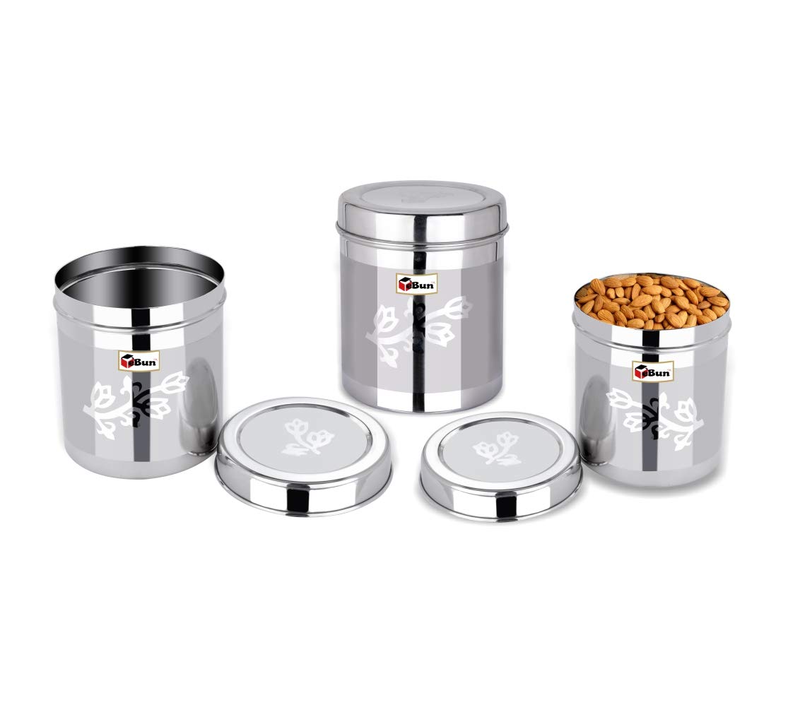 Ebun Stainless Steel Container Set for Kitchen Airtight Heavy Gauge