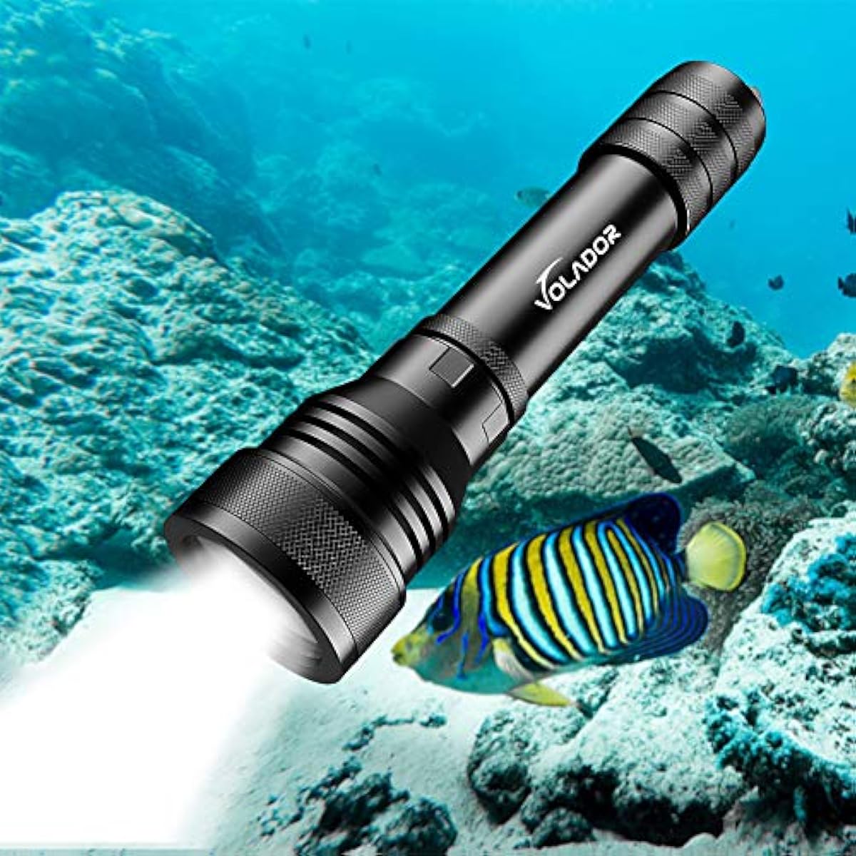 Volador Scuba Diving Flashlight 2000 Lumens Underwater Rechargeable
