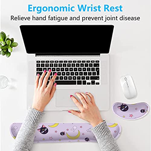 Sailor Moon Keyboard Wrist Rest Anime Cute Kawaii Mouse Pad with Wrist