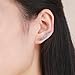 Feather Climber Earrings, Gintan 925 Sterling Silver Feather Crawler Earrings Pierced Ear Cuff Wrap Earrings for Women Girls Retro Feather Stud Earrings