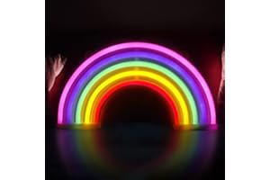 MEETULED Neon Sign Rainbow LED Light Wall Decor Light Up Acrylic Neon Sign Colorful for Bedroom, Kids Room, Living Room, Bar,