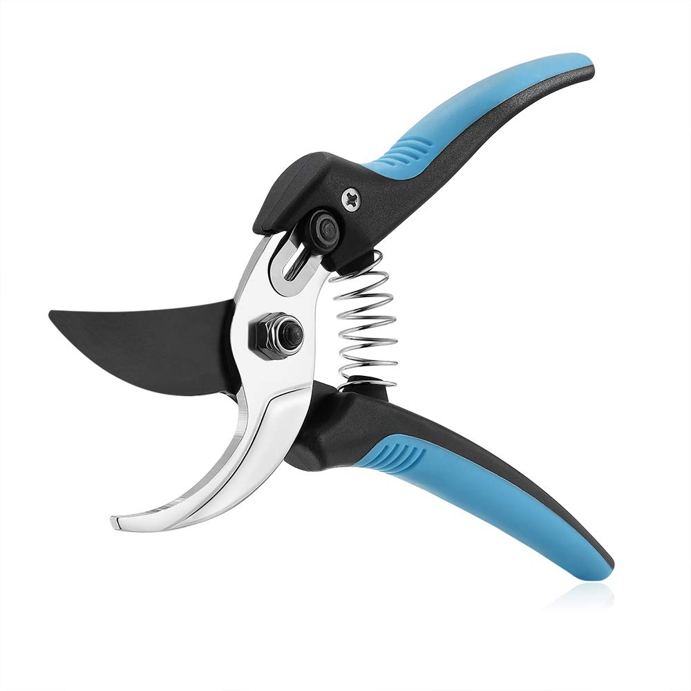 Pruning Shears Tree Trimmers Secateurs Hand Pruner Stainless Steel Blades Professional Garden Clippers Bypass Secateurs with SK-5 Steel Blade and Locking Mechanism for Branches Stems and Flowers