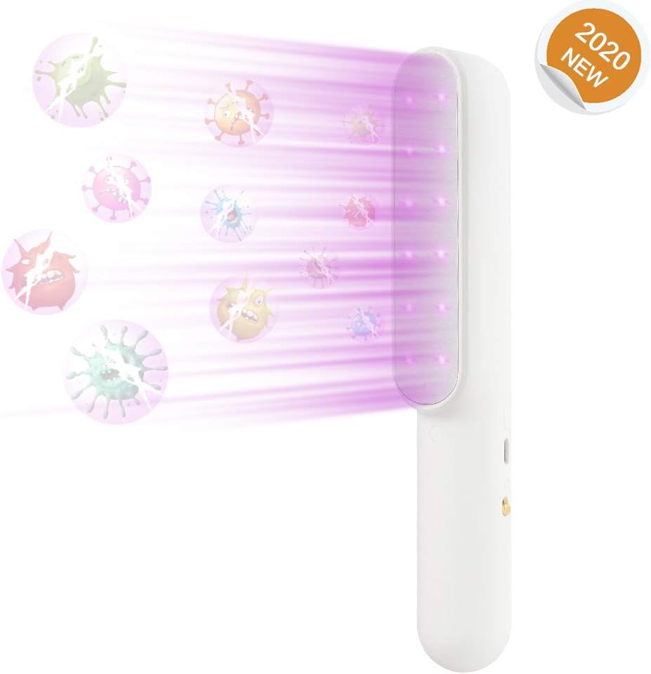 ANCROWN UV Light Wand, 2020 New Portable UV-C Lamp, Ultraviolet Handheld Efficient Professional Cleaner for Hotel, Wardrobe, Toilet, Office
