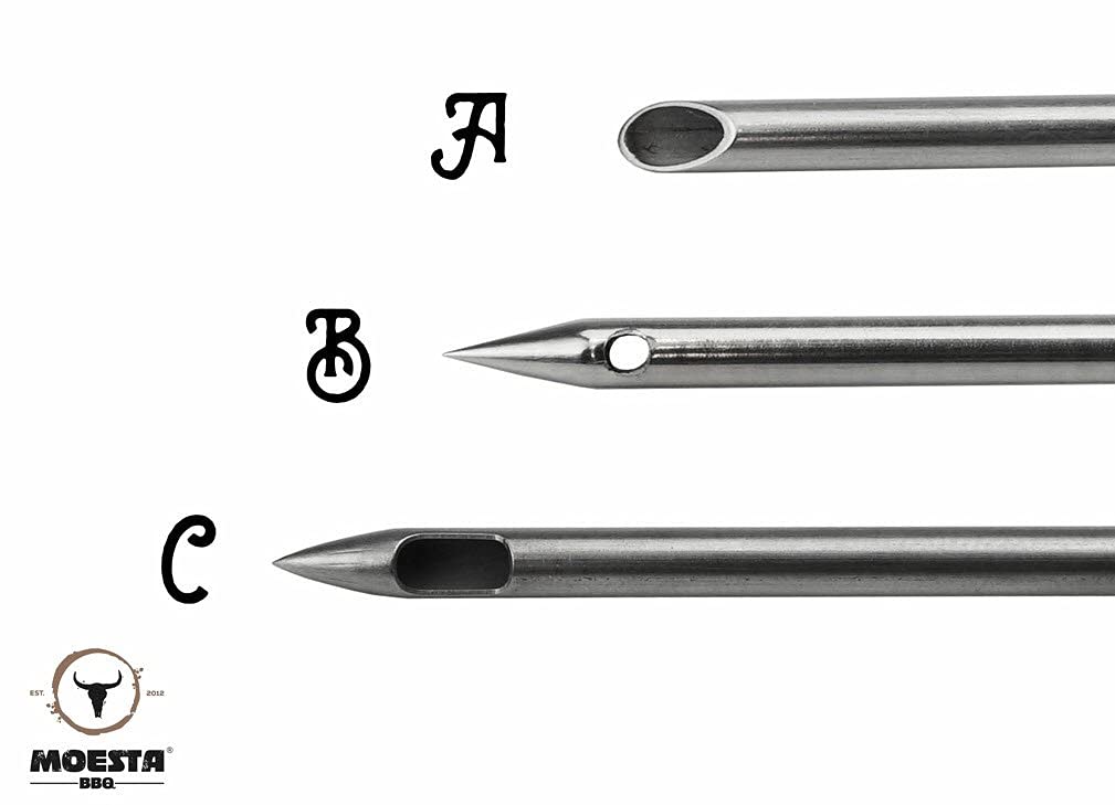 MOESTA-BBQ 10396 Spritze No.1 - Edelstahl Bratenspritze inkl. 5 Nadeln für alle Anwendungen - Edelstahl Marinadenspritze 6