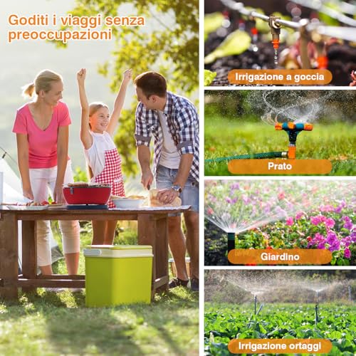 XinFuture WiFi Irrigation Control Unit with RF 300M Technology, Smart Watering Timer Compatible with APP and Alexa Vocal, Computer Irrigation, Rain Delay Timer