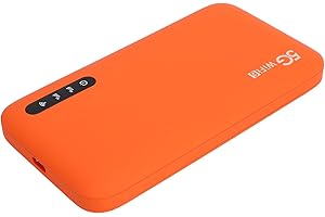 Qiilu 5G Portable Hotspot High Speed Travel Dual Band WiFi6 Router with SIM Card Slot Support 16 Devices 6100mAh Battery - Po