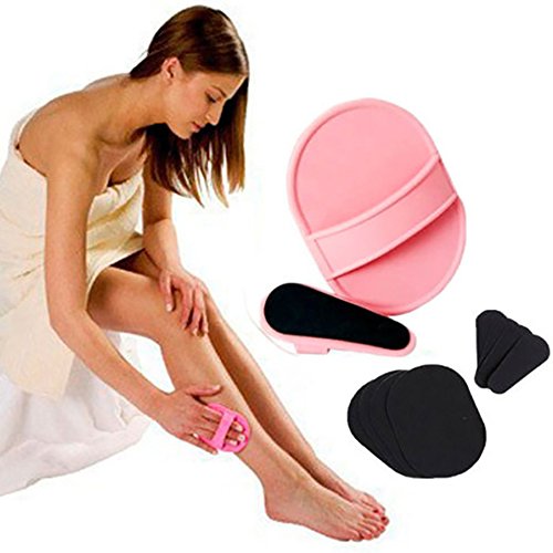 Smooth Legs Skin Pads,Gofypel Exfoliating Hair Removal Exfoliator Pad Sets Arm Face Upper Lip Hair Removal Remover Exfoliator Epilator Tools