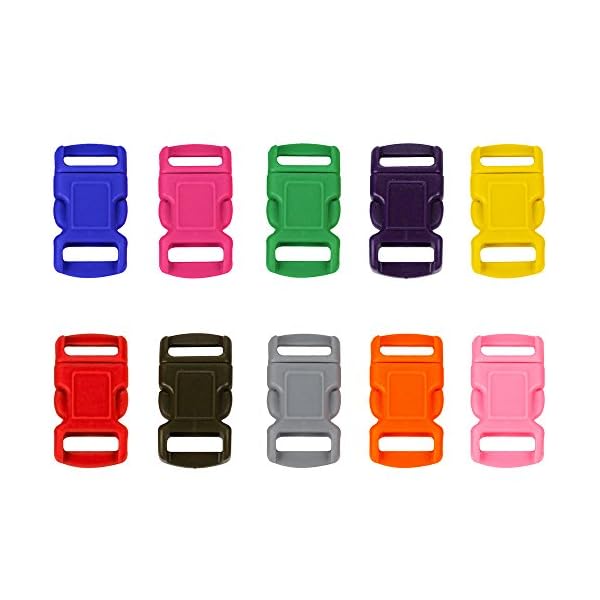 Zacro-400lb-Survival-Paracord-Combo-Crafting-Kits-in-10ft-in-10-Colors-with-Pack-of-10-Buckles