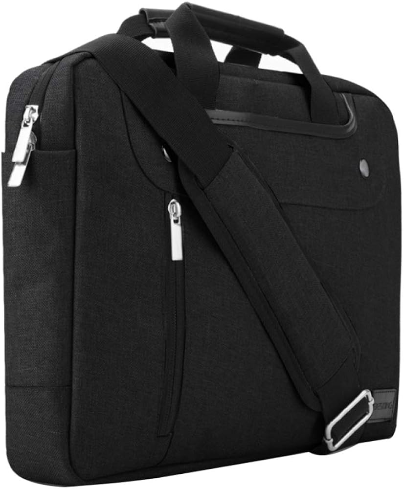 Borsa Per Laptop Fino A 17,3 Pollici | Borsa A Tracolla Impermeabile | Espandibile Da 7,5 A 9,5 Pollici | Con Cinghia Per Trolley | Per Viaggi, Lavoro, Scuola