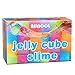 AUNOOL Jelly Cube Slime - Clear Crystal Putty Scented Cube Slime for Kids, Super Soft Non Sticky Stretchy with Special Texture (6 Pack)