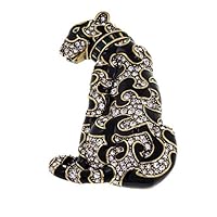 Heidi Daus Signed Cats-A-Nova Enamel & Crystal Pin Swarovski Elements