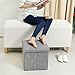 NISUNS OT01 Folding Storage Ottoman Cube Footrest Seat, 12 X 12 X 12 Inches (Linen Wine Red)