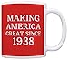 80th Birthday Gifts For All Making America Great Since 1945 Birthday Mug Birthday Gifts 11oz Coffee Mug Tea Cup Red