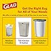 Glad Tall Kitchen Drawstring Trash Bags - ForceFlexPlus Advanced Protection 13 Gallon Grey Trash Bag, Febreze Fresh Clean - 56 Count (Package May Vary)