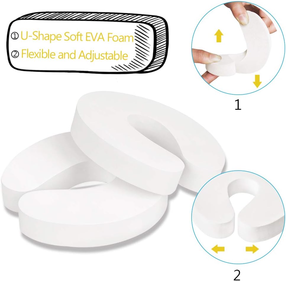 Pack of 6 Door Finger Pinch Guards, Child Proof Door Slam Stopper, Prevents Fingers Injuries - Image 3