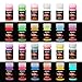 HXDZFX Glow in The Dark Paint UV Paint(Set of 12 Bottles 20g. Each) Safe Non-Toxic for Slime,Nails,Epoxy Resin,Acrylic Paint,Halloween,Fine Art and DIY Crafts