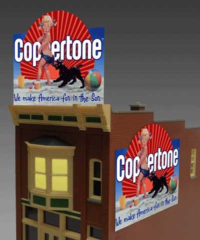 1061 Large Model Coppertone Animated Lighted BillboardÂ by Miller Signs