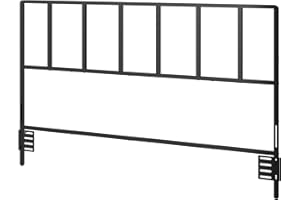 MAHANCRIS Headboard Queen Size, Metal Headboards with Universal Adapters, Adjustable Height, Modern Head Board Queen Size Only for Bedroom, Black