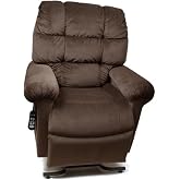 Golden Technologies MaxiComfort Cloud with Twilight PR515-MLA PR-515 Medium Large 375 lb. Weight Capacity 5 Zone Infinite Position Power Lift Chair Recliner - Hazelnut Brown Fabric