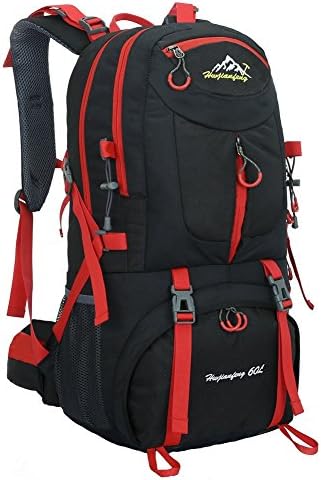DAN Hiking Backpack Nylon Waterproof Large Capacity Daypack for Outdoor Sports Travel Fishing Trip Cycling Skiing Climbing Camping Mountaineering