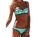 ReachMe Vibrant Triangle Push up Sexy Neoprene Padded Bikini Swimsuit Swimwear