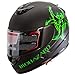 Bio-Hazard Matte Black Dual Visor Full Face Motorcycle Helmet DOT (M)