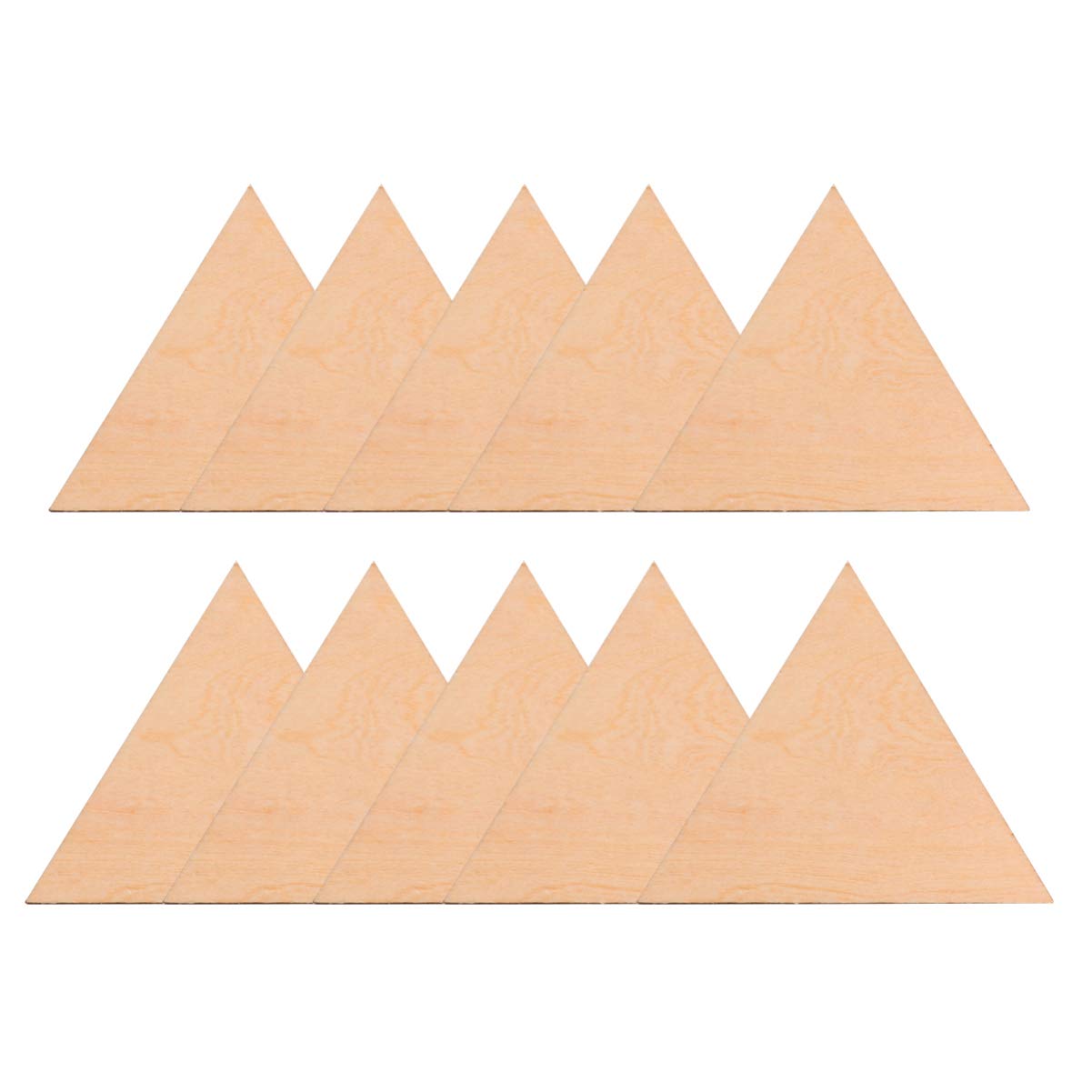 Healifty 15pcs Triangle Wooden Slice Unfinished Wooden Shape for Crafts DIY Art Painting 100mm
