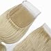 Forawme Soft Remy Brazilian Hair Pre Plucked 4X4 Short Lace Closure Human Hair 8 Inch Bleached Knots Straight Clousre 613 Blonde Hair Pieces With Natural Hairline