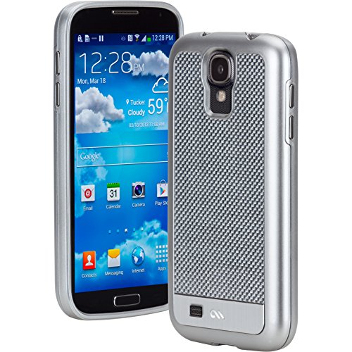 Case-Mate Carbon Fiber Argento Case for Samsung Galaxy S4 - Retail Packaging - Silver