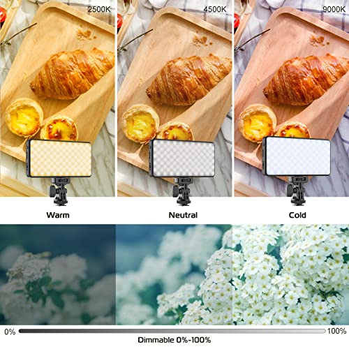 ULANZI VL200 Bi-Color LED Video Light, On-Camera Video Light, Type-C Rechargeable 5000mAh Mini Camera Light, 2500-9000K Ultra Bright Photo and Video Lighting, Fill Light, Potable Photography Lighting
