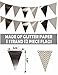 Silver Engagement Decorations, Silver Paper Fans Decorations, Silver Paper Fan, Sparkly Paper Pennant Banner Triangle Flags Tissue Paper Tassels Garland, Silver Party Decoration for Baby Shower