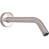 HarJue Shower Arm with Flange and Teflon Tape, Wall Mounted Shower Pipe 304 Stainless Steel Extension Arm for Fixed Shower He