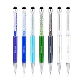 Stylus Touch Pens,SKOLOO 7 Pack 2 in 1 Crystal Capacitive Metallic Stylus&Ballpoint Pen for Samsung S7 Edge,iPhone 6s plus/SE,iPad Pro,iPod,Android,All Universal Touch Screens Devices,7 Colors