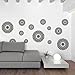 Dooboe Gray Flowers Wall Decal - Flower Wall Stickers - Peel and Stick Wall Decals
