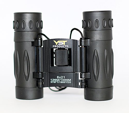 Black Binoculars 8x21 YST PRODUCTS - kids binoculars for birds watching - compact binoculars for adults - children s binoculars - lightweight binoculars for traveling - small boys & girls binoculars