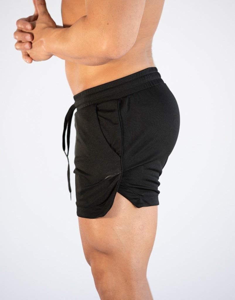 FLYFIREFLY Men's Gym Workout Shorts Running Lightweight Athletic Short Pants Bodybuilding Training: Clothing