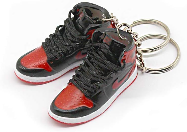 Sneaker Keychain with Basketball, 3D Mini Fashion Sports Shoes Key for