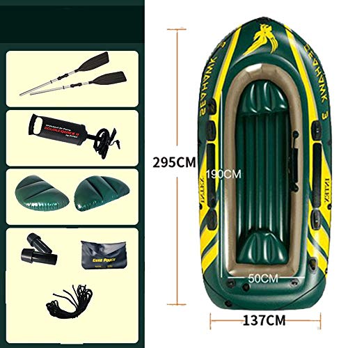 BOOA Dreipersonenfalten-Schlauchboot-Berufsfischerboot, aufblasbares Ruderboot, einschließlich Paddel und Pumpe, mit… – Bild 5