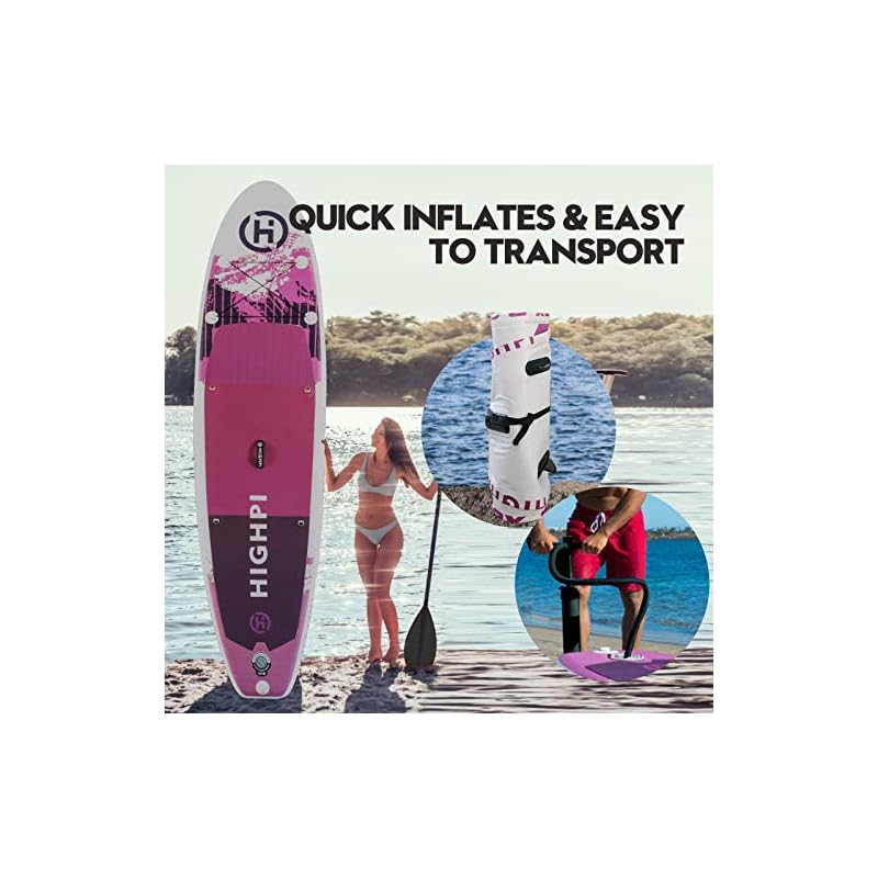 Highpi Inflatable Stand Up Paddle Board 10’6”/11′ Premium SUP W