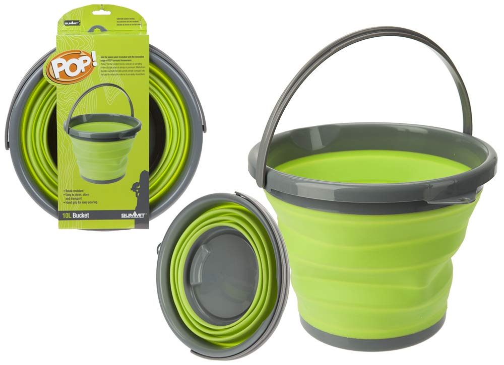 PMS SUMMIT 'POP' 10L BUCKET W/COL WRAP. LIME/GREY