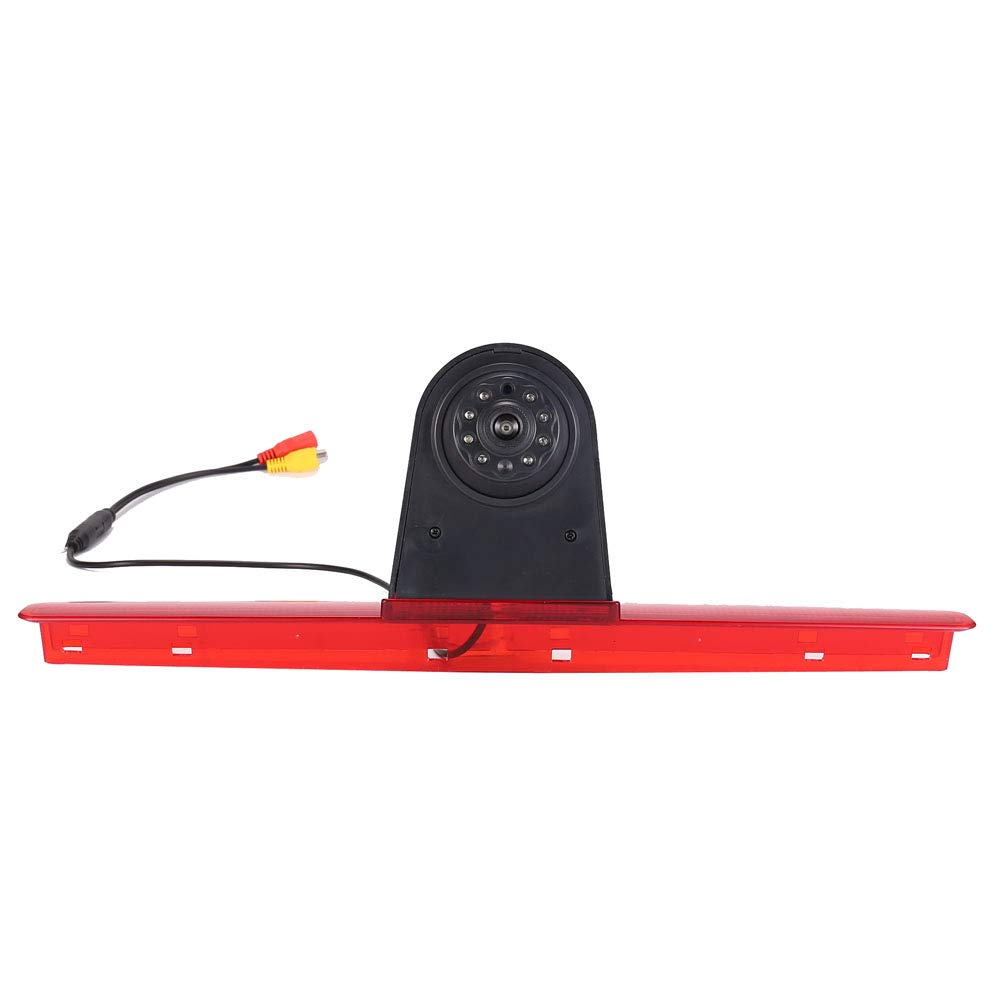 Third Roof Top Mount Brake Lamp Reverse Rear View Backup Camera Angle and distance Adjustable IR Night Vision forT5 Bus Transporter Multivan Caravelle (Reversing Camera)