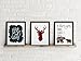 Set of 3 Woodland Animal Nursery Cardstock Prints - 8x10