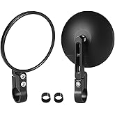 Cuhubyup Motorcycle Rear View Mirror,Round 4 Inch Bar End Side Mirror